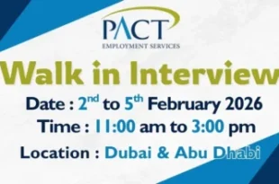 PACT Walk in Interview in Dubai & Abu Dhabi
